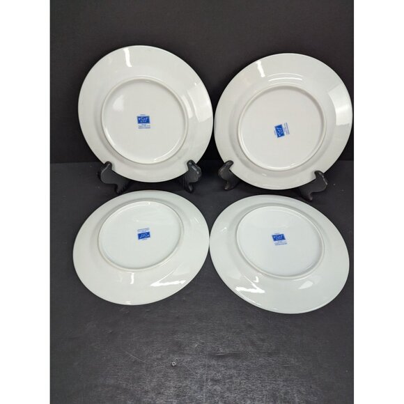 Germany Flirt by R&B Decor Happy Day Blue 7 1/2" Bread Plate Lot of 4 - Picture 6 of 7